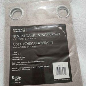 Curtain Panel Blackout Linen 2pcs Set